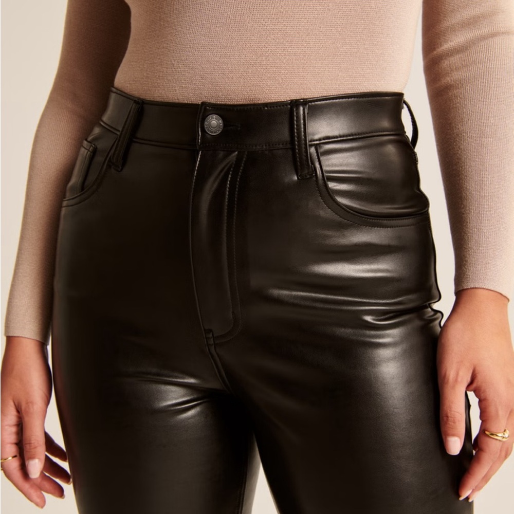 Abercrombie & Fitch Leather Pants Curve Love - Picture 8 of 9